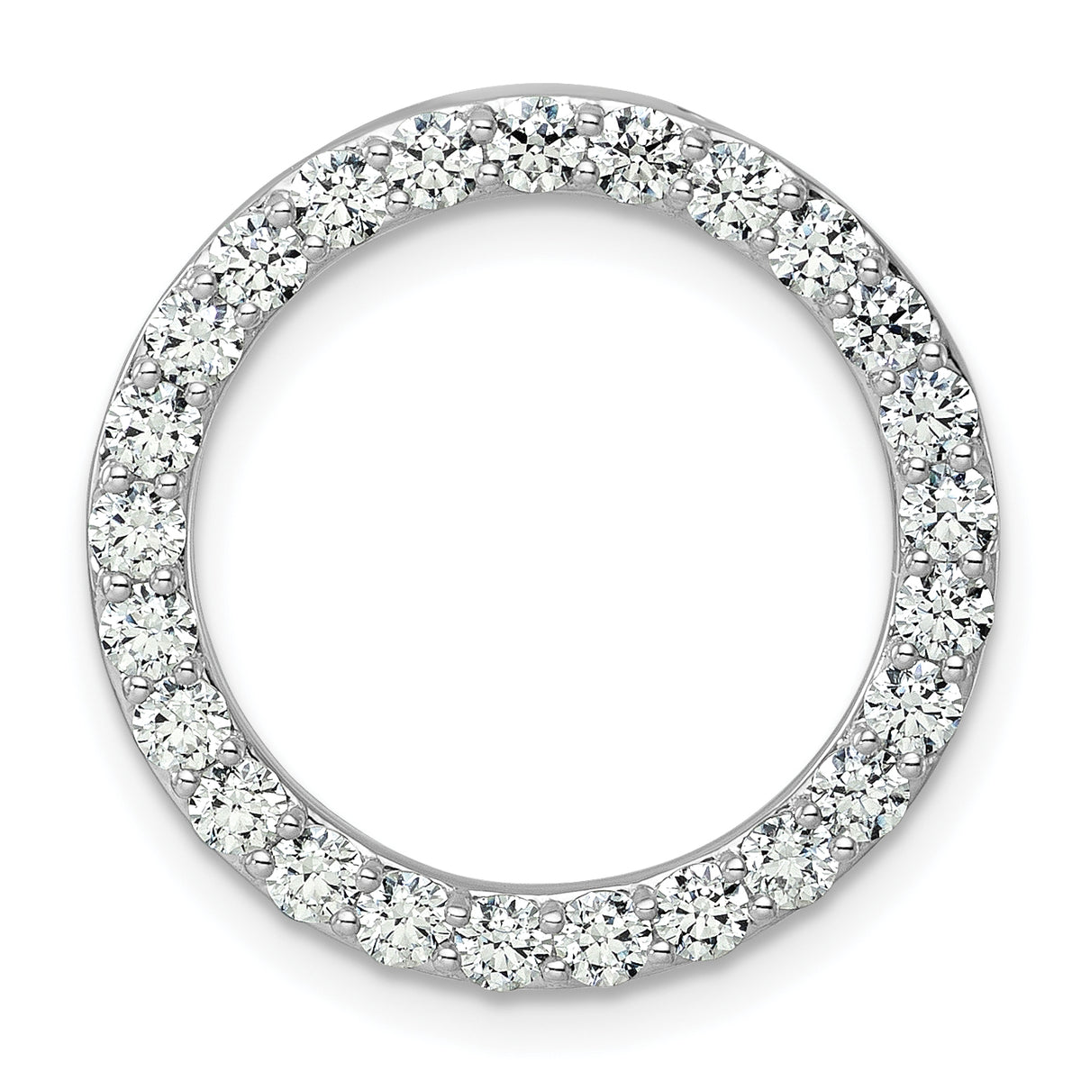 Grande Lab Grown Diamond Circle Pendant - 14k White Gold / 1-1/2 ctw. / VS+ F+