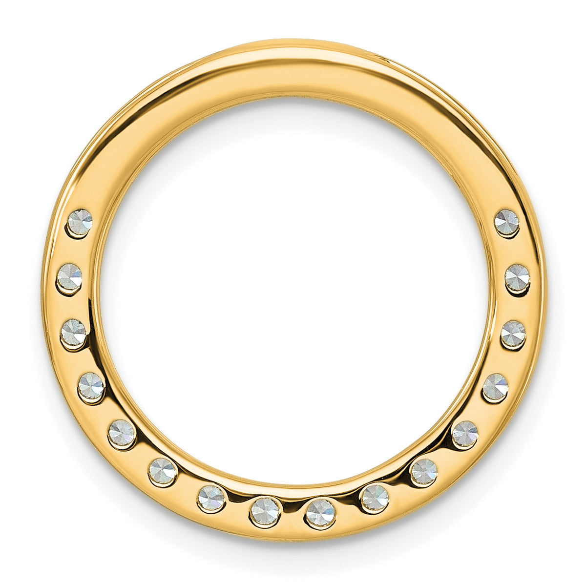 Grande Lab Grown Diamond Circle Pendant - 14k Yellow Gold / 1-1/2 ctw. / VS+ F+