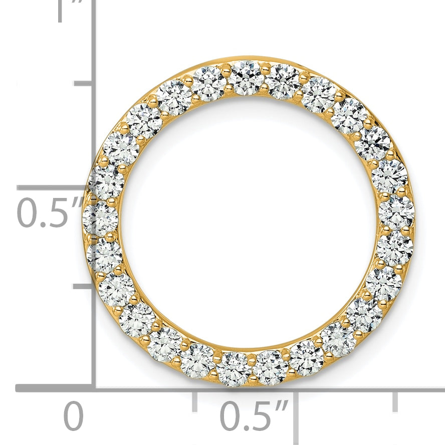 Grande Lab Grown Diamond Circle Pendant - 14k Yellow Gold / 1-1/2 ctw. / VS+ F+