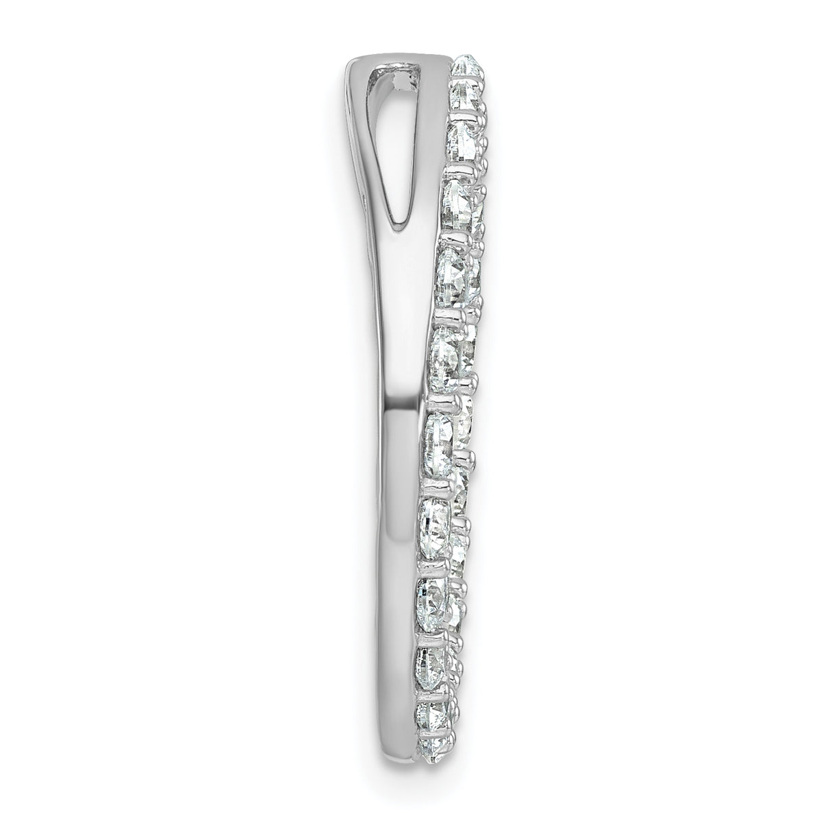 Grande Lab Grown Diamond Circle Pendant - 14k White Gold / 2 ctw. / VS+ F+