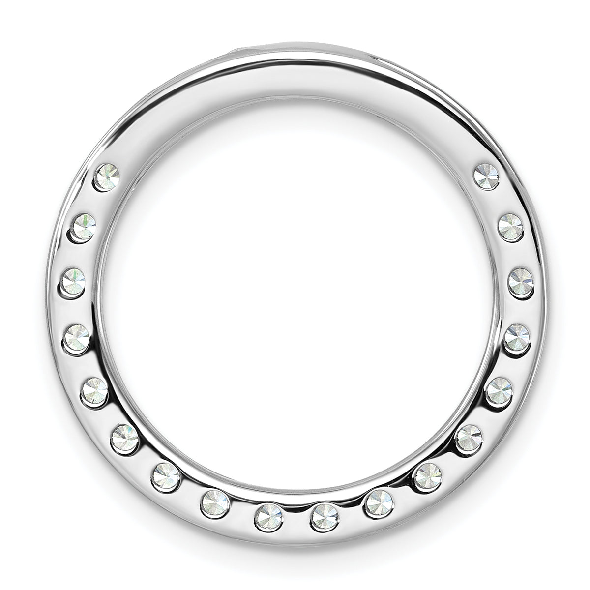 Grande Lab Grown Diamond Circle Pendant - 14k White Gold / 2 ctw. / VS+ F+