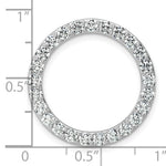 Grande Lab Grown Diamond Circle Pendant - 14k White Gold / 2 ctw. / VS+ F+