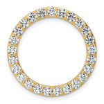 Grande Lab Grown Diamond Circle Pendant - 14k Yellow Gold / 2 ctw. / VS+ F+