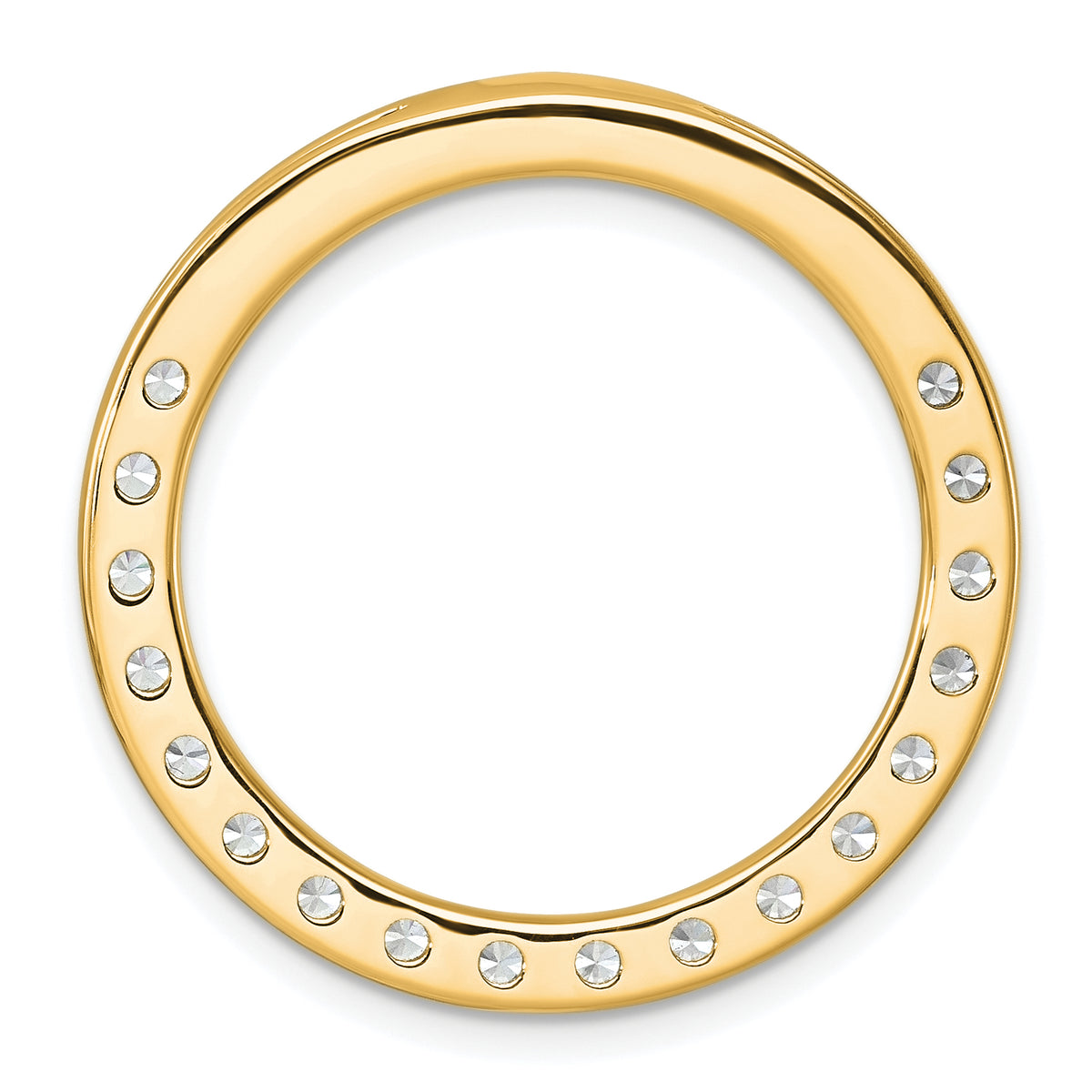 Grande Lab Grown Diamond Circle Pendant - 14k Yellow Gold / 3 ctw. / VS+ F+