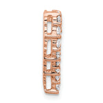 Gold Lab Grown Diamond Heart Chain Slide - 14k Rose Gold / 1 ctw. / VS/SI+ G+