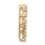 Gold Lab Grown Diamond Heart Chain Slide - 14k Yellow Gold / 1 ctw. / VS+ F+