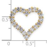 Gold Lab Grown Diamond Heart Chain Slide - 14k Yellow Gold / 1 ctw. / VS/SI+ G+