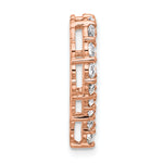 Gold Lab Grown Diamond Heart Chain Slide - 14k Rose Gold / 1-1/2 ctw. / VS/SI+ G+