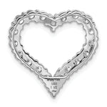 Gold Lab Grown Diamond Heart Chain Slide - 14k White Gold / 1-1/2 ctw. / VS+ F+