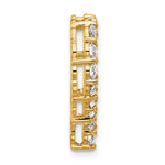 Gold Lab Grown Diamond Heart Chain Slide - 14k Yellow Gold / 1-1/2 ctw. / VS+ F+