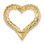 Gold Lab Grown Diamond Heart Chain Slide - 14k Yellow Gold / 1-1/2 ctw. / VS+ F+