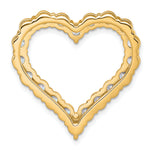 Gold Lab Grown Diamond Heart Chain Slide - 14k Yellow Gold / 4 ctw. / VS+ F+