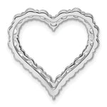 Gold Lab Grown Diamond Heart Chain Slide - 14k White Gold / 3 ctw. / VS/SI+ G+