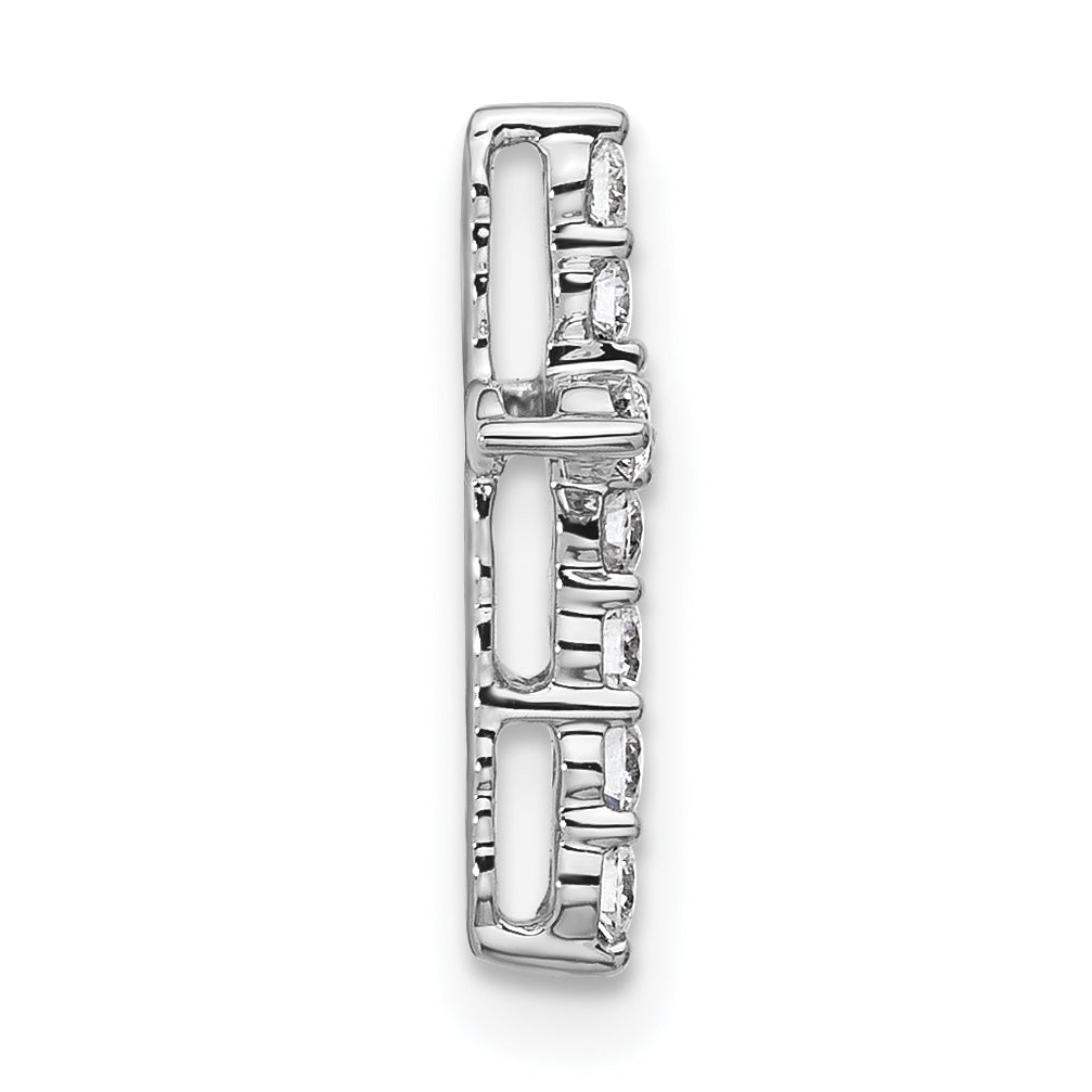Gold Lab Grown Diamond Cross Pendant - 14k White Gold / 1/5 ctw. / VS+ F+