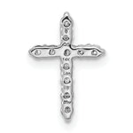 Gold Lab Grown Diamond Cross Pendant - 14k White Gold / 1/5 ctw. / VS+ F+