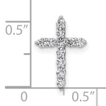 Gold Lab Grown Diamond Cross Pendant - 14k White Gold / 1/5 ctw. / VS/SI+ G+