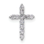 Gold Lab Grown Diamond Cross Pendant - 14k White Gold / 1/5 ctw. / VS+ F+