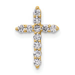 Gold Lab Grown Diamond Cross Pendant - 14k Yellow Gold / 1/5 ctw. / VS+ F+