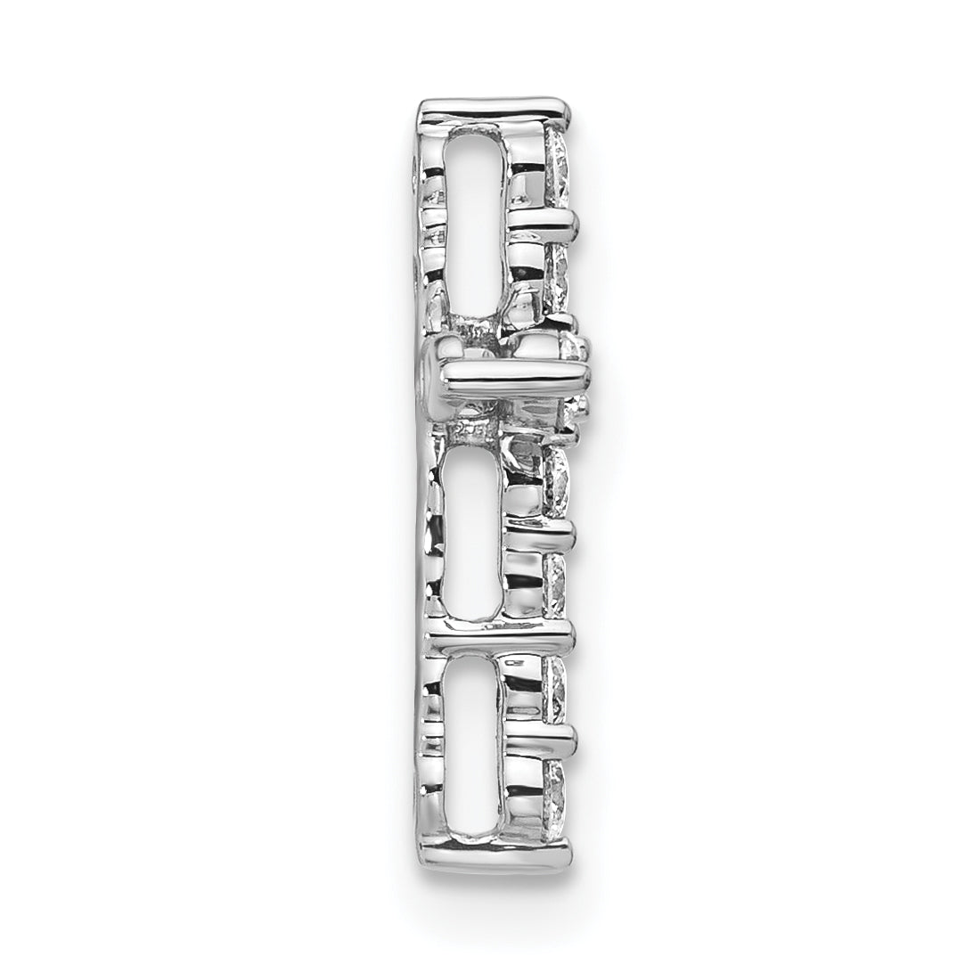 Gold Lab Grown Diamond Cross Pendant - 14k White Gold / 1/3 ctw. / VS+ F+