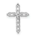 Gold Lab Grown Diamond Cross Pendant - 14k White Gold / 1/3 ctw. / VS+ F+