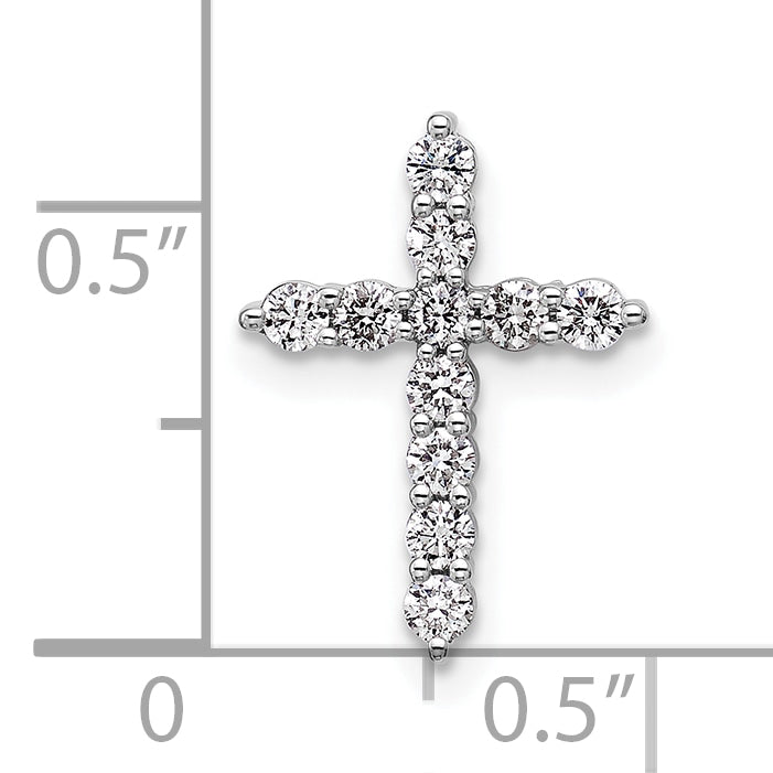 Gold Lab Grown Diamond Cross Pendant - 14k White Gold / 1/3 ctw. / VS/SI+ G+