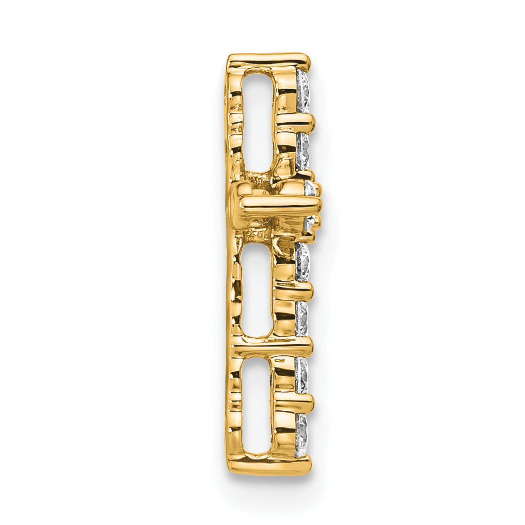 Gold Lab Grown Diamond Cross Pendant - 14k Yellow Gold / 1/3 ctw. / VS+ F+