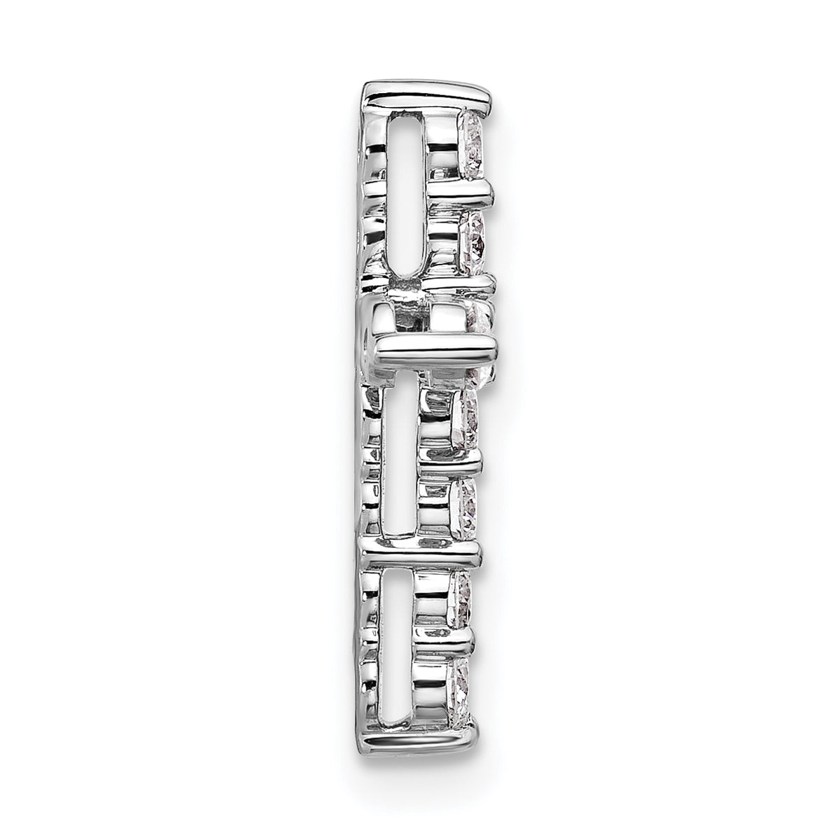 Gold Lab Grown Diamond Cross Pendant - 14k White Gold / 1/2 ctw. / VS+ F+