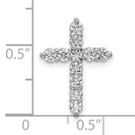 Gold Lab Grown Diamond Cross Pendant - 14k White Gold / 1/2 ctw. / VS/SI+ G+