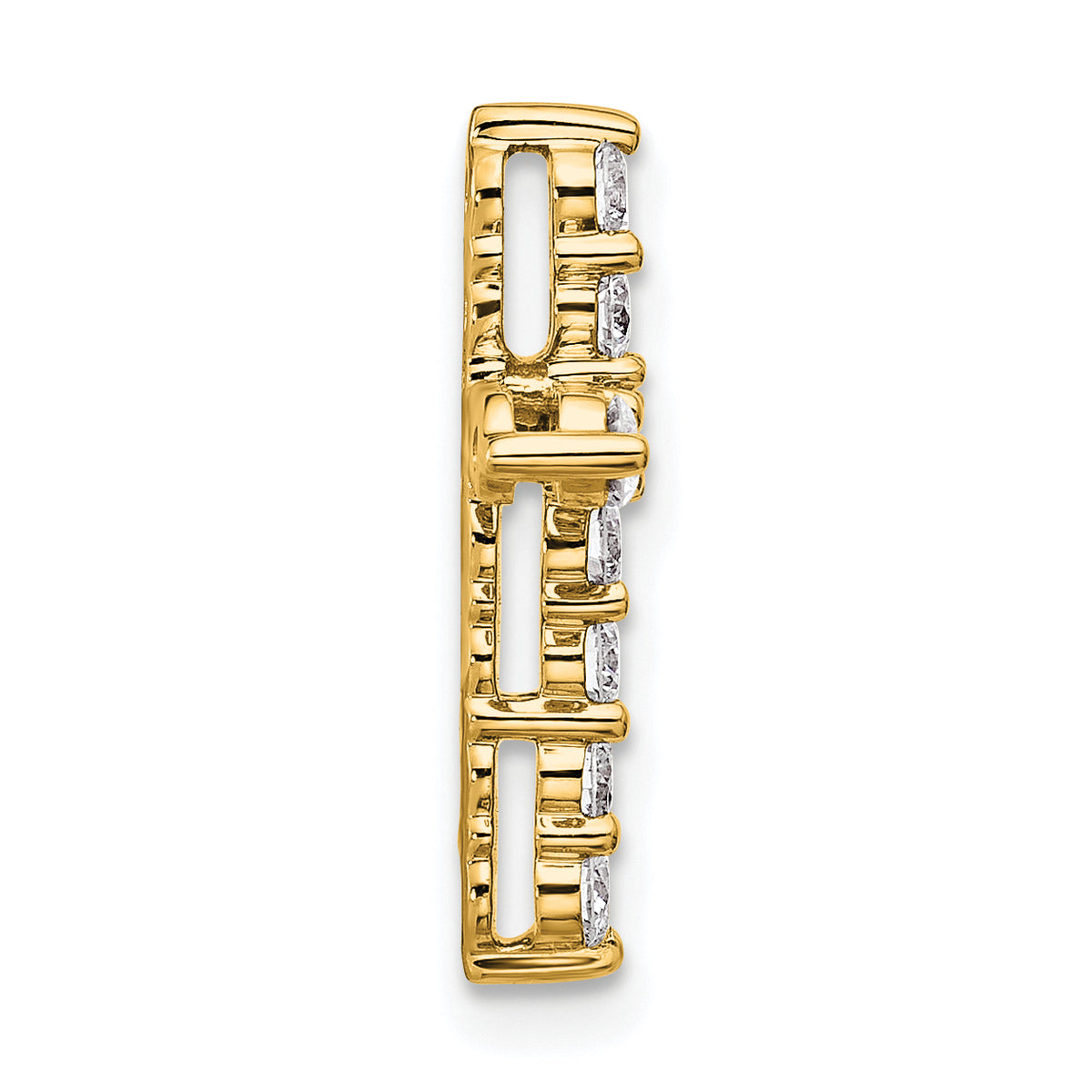 Gold Lab Grown Diamond Cross Pendant - 14k Yellow Gold / 1/2 ctw. / VS+ F+