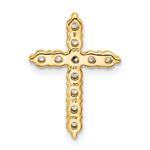 Gold Lab Grown Diamond Cross Pendant - 14k Yellow Gold / 1/2 ctw. / VS+ F+