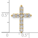 Gold Lab Grown Diamond Cross Pendant - 14k Yellow Gold / 1/2 ctw. / VS/SI+ G+