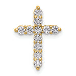 Gold Lab Grown Diamond Cross Pendant - 14k Yellow Gold / 1/2 ctw. / VS+ F+