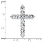 Gold Lab Grown Diamond Cross Pendant - 14k White Gold / 4 ctw. / Standard