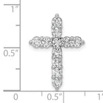Gold Lab Grown Diamond Cross Pendant - 14k White Gold / 1 ctw. / VS+ F+