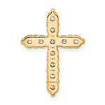 Gold Lab Grown Diamond Cross Pendant - 14k Yellow Gold / 1 ctw. / VS+ F+