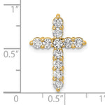 Gold Lab Grown Diamond Cross Pendant - 14k Yellow Gold / 1 ctw. / VS/SI+ G+