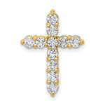 Gold Lab Grown Diamond Cross Pendant - 14k Yellow Gold / 1 ctw. / VS+ F+