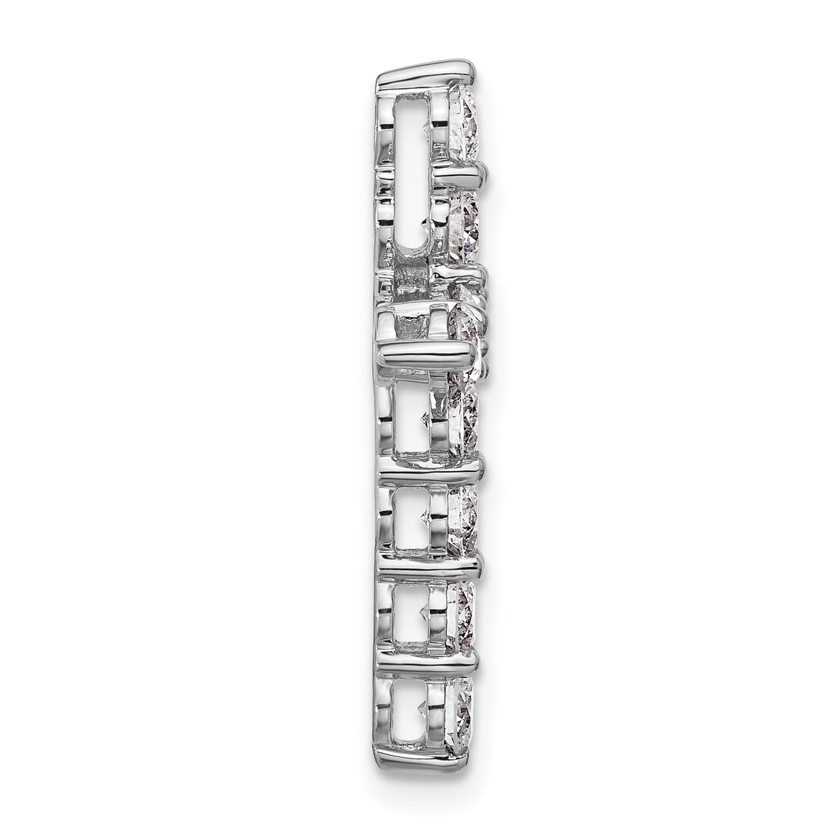 Gold Lab Grown Diamond Cross Pendant - 14k White Gold / 1-1/2 ctw. / VS+ F+