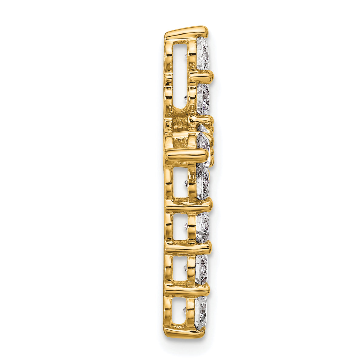 Gold Lab Grown Diamond Cross Pendant - 14k Yellow Gold / 1-1/2 ctw. / VS+ F+
