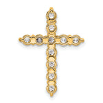 Gold Lab Grown Diamond Cross Pendant - 14k Yellow Gold / 1-1/2 ctw. / VS+ F+