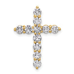 Gold Lab Grown Diamond Cross Pendant - 14k Yellow Gold / 1-1/2 ctw. / VS+ F+