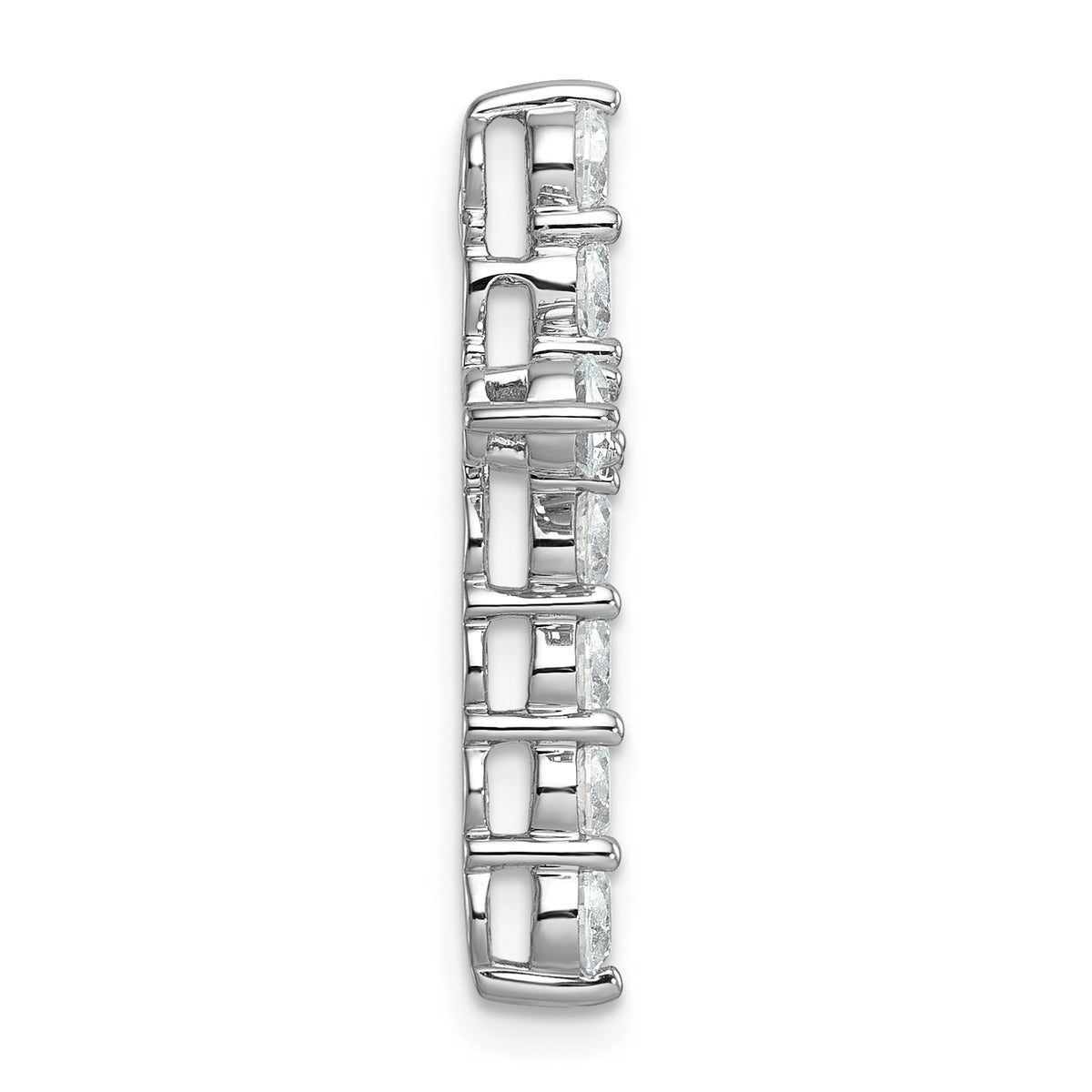 Gold Lab Grown Diamond Cross Pendant - 14k White Gold / 2 ctw. / VS+ F+