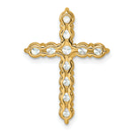 Gold Lab Grown Diamond Cross Pendant - 14k Yellow Gold / 2 ctw. / VS+ F+