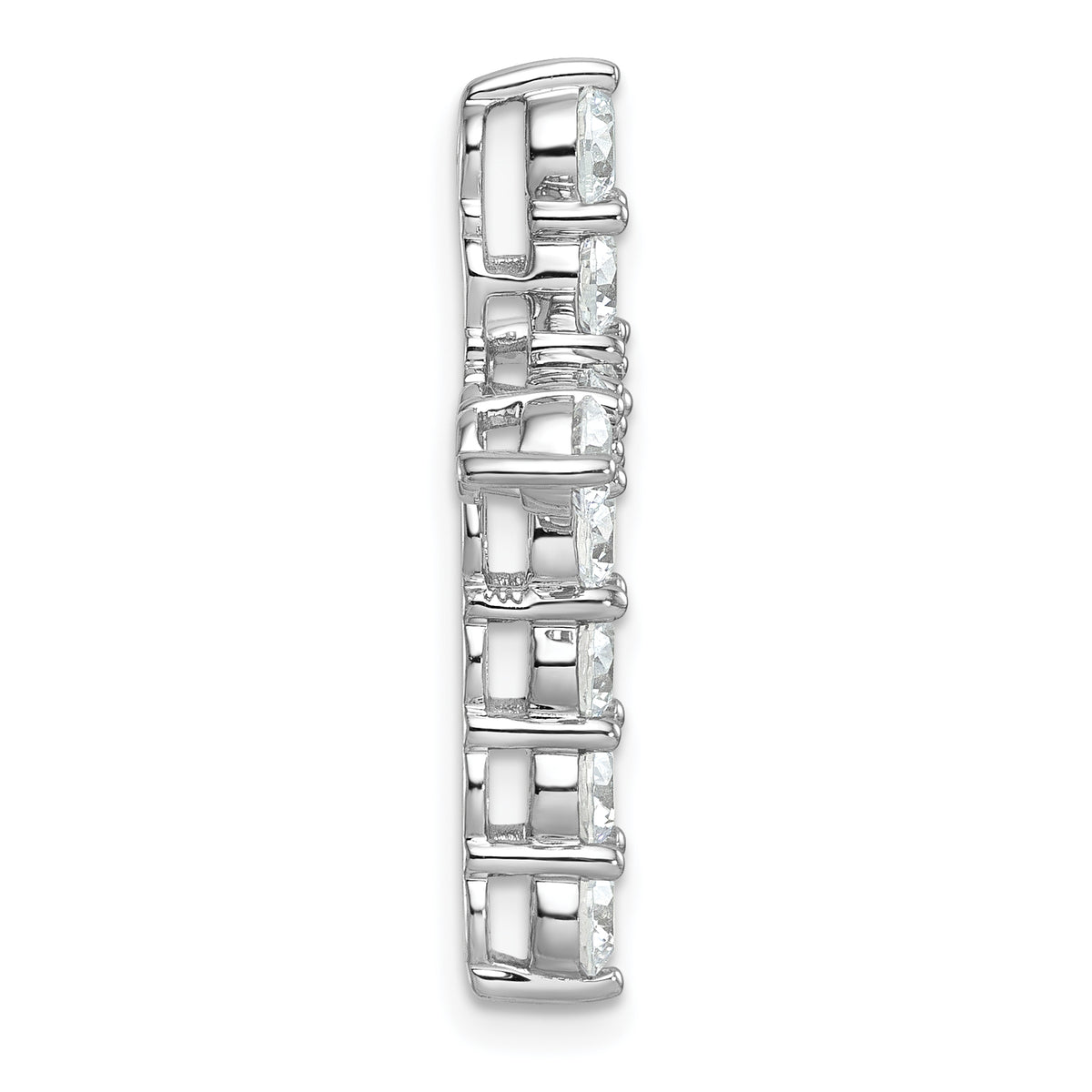 Gold Lab Grown Diamond Cross Pendant - 14k White Gold / 3 ctw. / VS+ F+