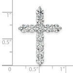Gold Lab Grown Diamond Cross Pendant - 14k White Gold / 3 ctw. / VS/SI+ G+
