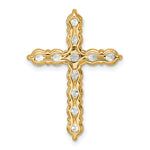 Gold Lab Grown Diamond Cross Pendant - 14k Yellow Gold / 3 ctw. / VS+ F+