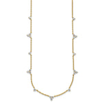 14k 1 3/4 carat Lab Grown Diamond VS/SI+ G+ Eleven Station 18 inch Necklace