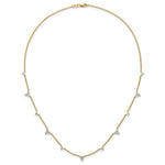 14k 1 3/4 carat Lab Grown Diamond VS/SI+ G+ Eleven Station 18 inch Necklace