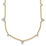14k 1 3/4 carat Lab Grown Diamond VS/SI+ G+ Eleven Station 18 inch Necklace