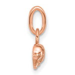 14k Rose Gold Polished Diamond Bird Charm, view 2